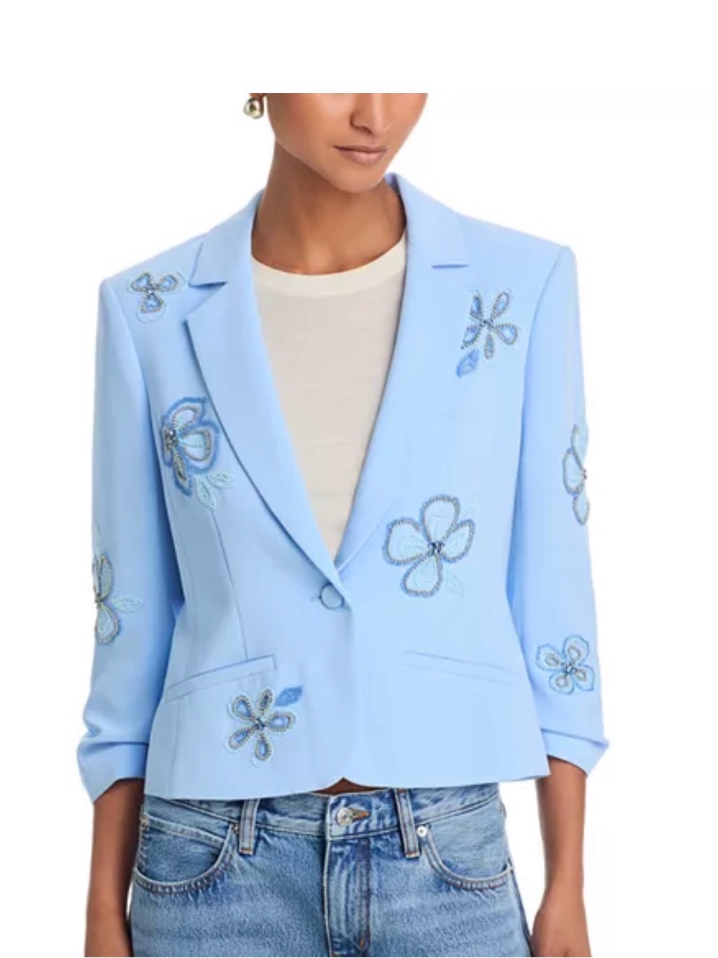 Cinq Sept Beaded Flowers Le Petite Khloe Blazer